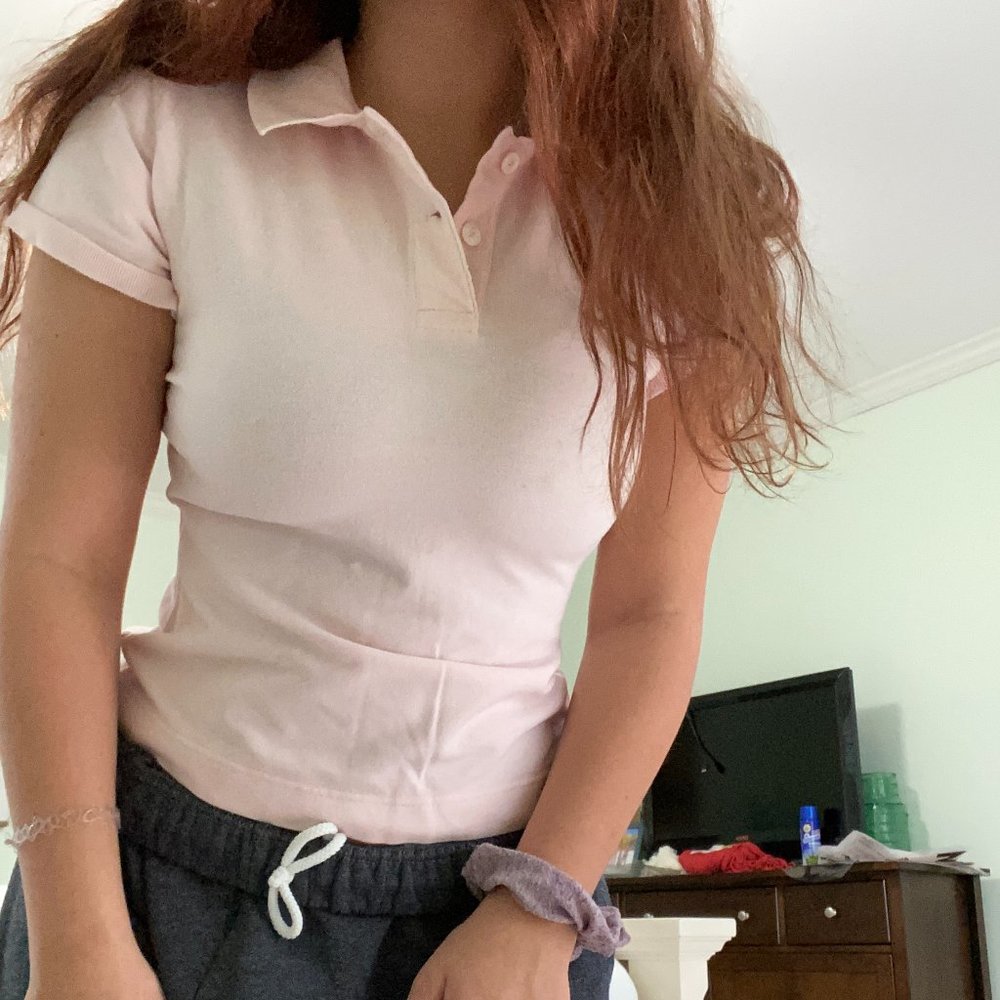 Baby Pink Lacoste Polo
